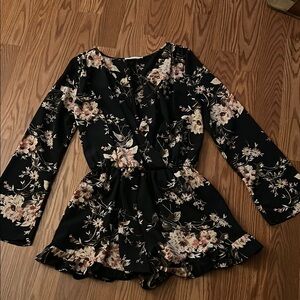 Floral Long Sleeve Romper
